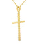 Pendentif Croix en Diamant de 0,21 ct en Or Jaune 14KT