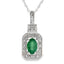 .57ct Emerald Diamond Fashion Pendant in 10KT White Gold