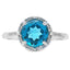 1.35ct London Blue Topaz & Diamond Ring in 10KT White Gold