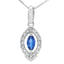.27ct Sapphire and Diamond Pendant in 10KT White Gold