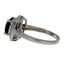 Anillo de Moissanita de Zafiro Creado en Plata Esterlina