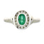 Natural .60ct Emerald Diamond Ring in 10KT White Gold