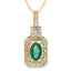 .58ct Colgante de Esmeralda y Diamante en Oro Amarillo de 10KT