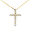 Colgante de Cruz de Diamante de 0.15ct en Oro Amarillo de 14KT