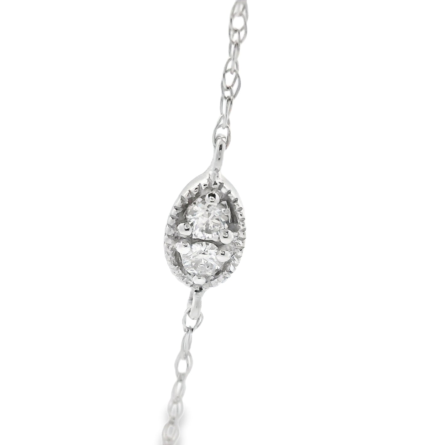 Elegante Colgante de Diamante de .35ct en Oro Blanco de 14KT