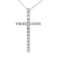 Colgante de Cruz de Diamante de 0.24 quilates en Oro Blanco de 14KT