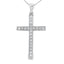 Colgante de Cruz de Diamante de 0.22ct en Oro Blanco de 14KT