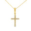 .08ct Diamond Cross Pendant in 10KT Yellow Gold