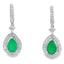 Chalcedony Diamond Dangle Earrings in 10KT White Gold