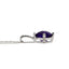 Pendentif de mode en améthyste et diamant en or blanc 10KT