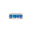 Natural Created Opal Ring in Sterling Silver