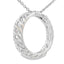 Pendentif Cercle d'Amour en Opale Créée en Argent Sterling