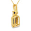 Pendentif de mode en diamant saphir en or jaune 14KT