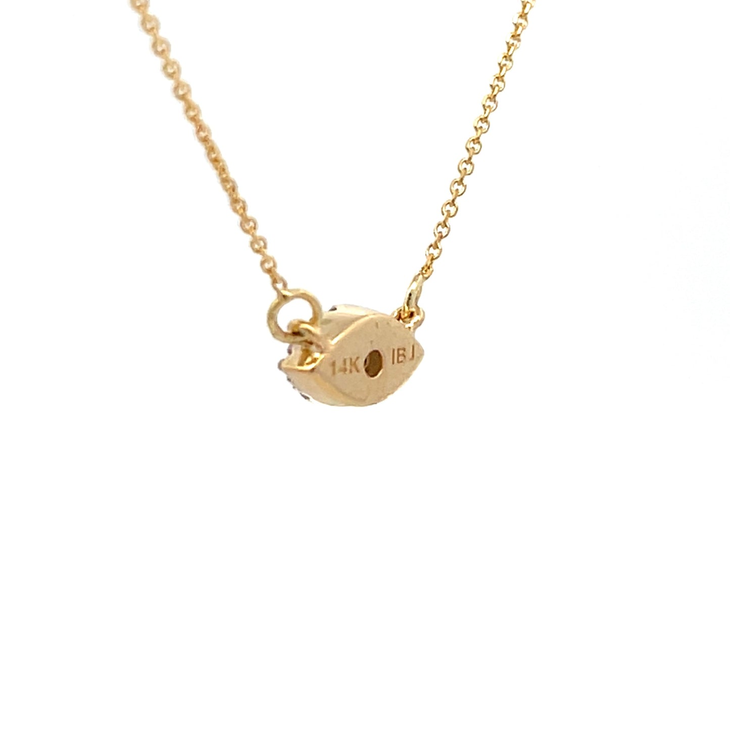 Sapphire Diamond Pendant in 14KT Yellow Gold