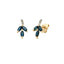 .58ct Sapphire Diamond Earrings in 10KT Yellow Gold