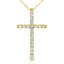 .33ct Pendentif Croix en Diamant en Or Jaune 14KT