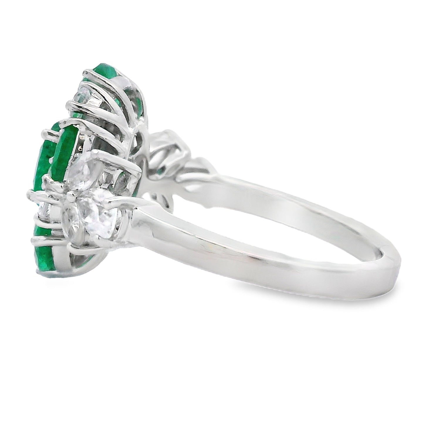 Anillo de Zirconita Esmeralda Natural de 2.98ct en Plata Esterlina