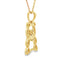 Genuine .03ct Diamond Animal Pendant in 10KT Yellow Gold