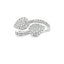 Anillo de Diamante Genuino de 0.50ct en Oro Blanco de 10KT