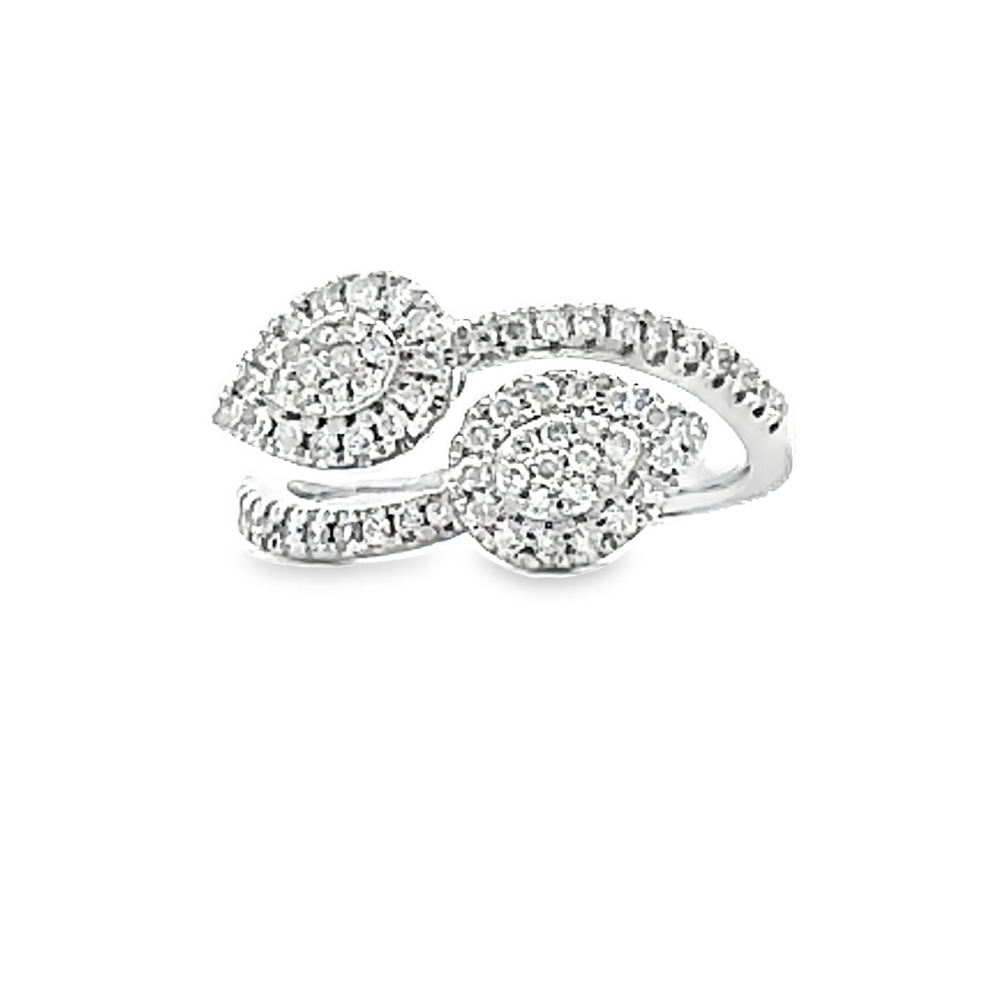 Anillo de Diamante Genuino de 0.50ct en Oro Blanco de 10KT