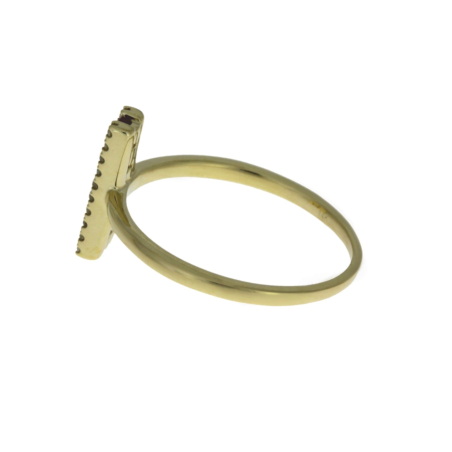 Natural Ruby and Diamond Ring in 14KT Yellow Gold