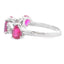 Natural 1.24ct Ruby Diamond Ring in 14KT White Gold