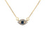 Sapphire Diamond Pendant in 14KT Yellow Gold