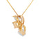 Pendentif de mode en diamant cultivé en laboratoire en or jaune 14KT
