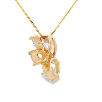 14KT Yellow Gold Lab Grown Diamond Fashion Pendant