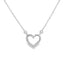 Pendentif cœur en diamant de 0,03 ct en or blanc 14KT