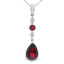 2.25ct Garnet and Diamond Pendant in 14KT White Gold