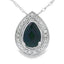 .03ct Pendentif en Onyx et Diamant en Or Blanc 10KT