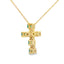 .26ct Emerald Cross Pendant in 10KT Yellow Gold