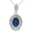 .65ct Pendentif en Saphir et Diamant en Or Blanc 10KT