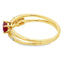 Natural .59ct Ruby Diamond Ring in 14KT Yellow Gold