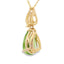 Peridot and Diamond Pendant in 10KT Yellow Gold
