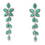 2.02ct Emerald Zircon Dangle Earrings in Sterling Silver
