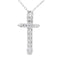 Colgante Religioso Cruz de .65ct en Plata Esterlina