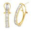 1.00ct Lab Grown Diamond Hoop Earrings in 14KT Yellow Gold