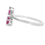 Anillo de Rubí y Diamante en Oro Blanco de 14KT