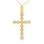 Colgante de Cruz de Diamante de 0.31ct en Oro Amarillo de 14KT