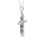 1.08ct Sapphire Cross Pendant in 10KT White Gold