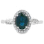 Anillo de Diamante de Zafiro Natural de 1.07ct en Oro Blanco de 10KT
