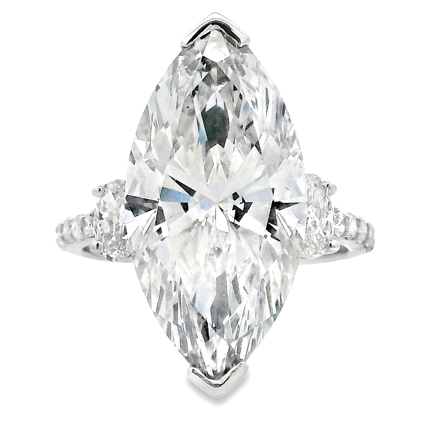 9.85ct Lab Grown Diamond Engagement Ring in 14KT White Gold