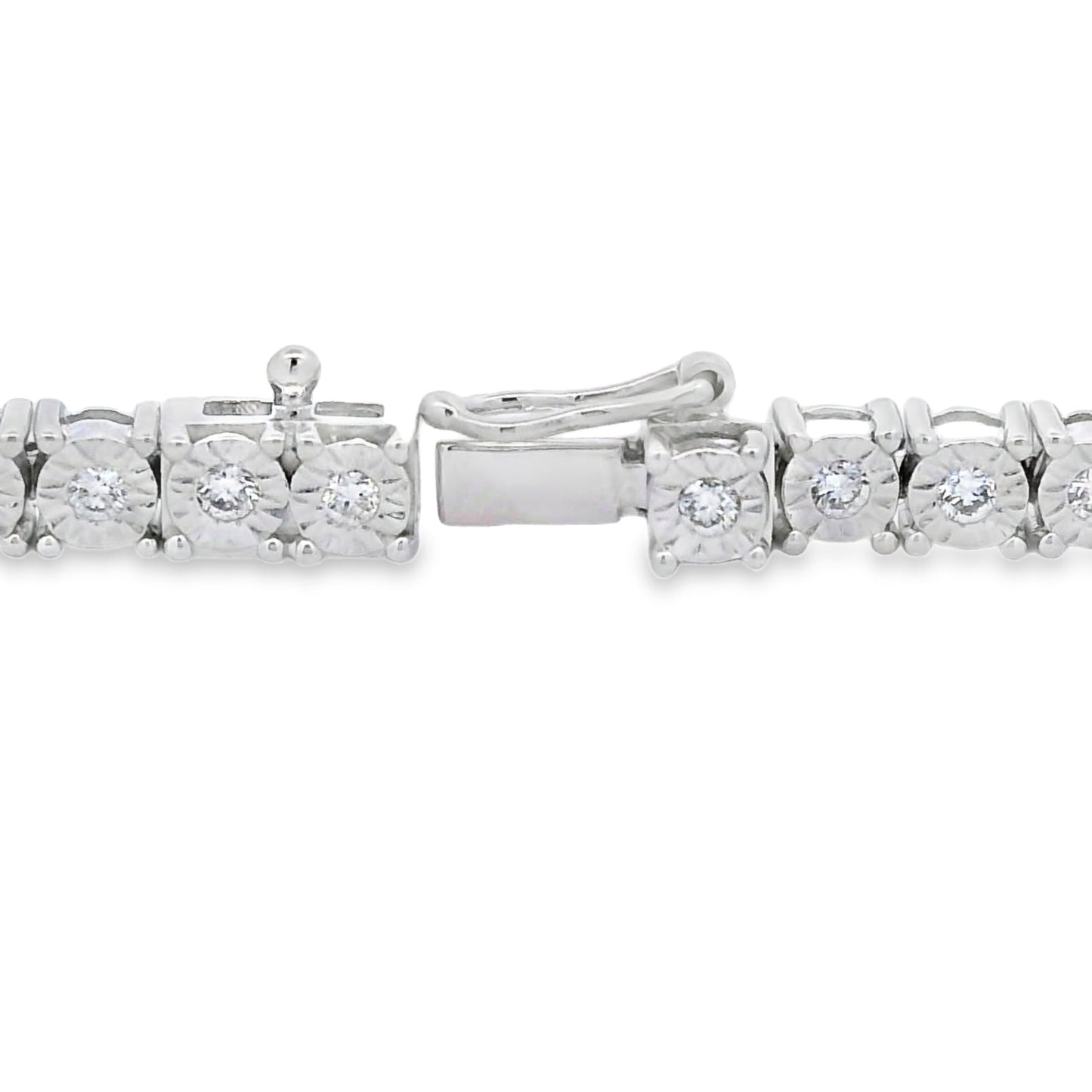 Lab Grown Diamond Tennis Bracelet in Sterling Silver