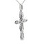 1.73ct Sapphire Cross Pendant in 10KT White Gold
