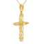 Opal Diamond Cross Pendant in 10KT Yellow Gold