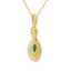 Pendentif de mode en diamant saphir en or jaune 10KT