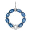 Colgante de moda con diamantes de zafiro en oro blanco de 14KT