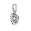Pendentif en diamant cultivé en laboratoire en or blanc 10KT